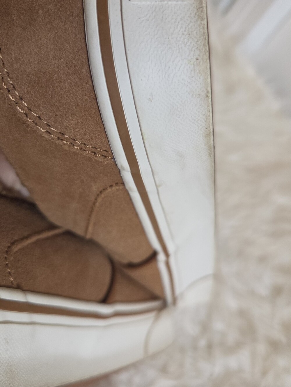 Vans Classic Slip-On Sherpa Lined Suede in Chestnut Brown - Picture 14 of 15